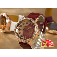 Мода изящные Розы шаблон Кристалл изысканные часы специальные Cestbella подарки Леди' ы часы